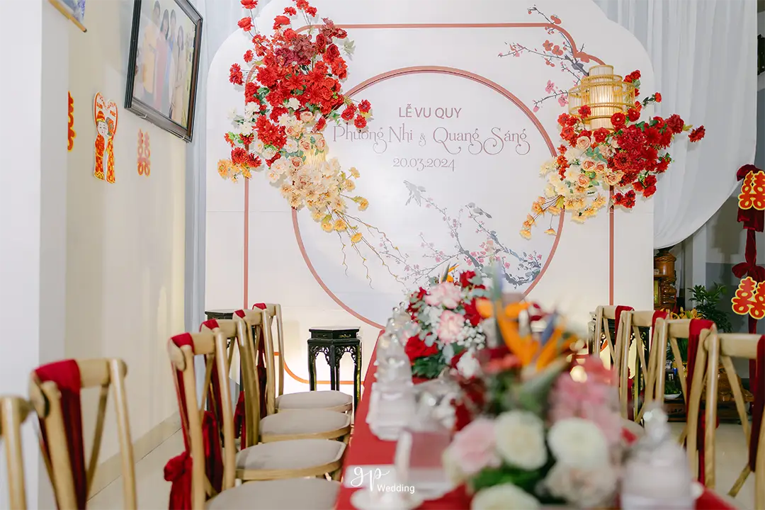 Trang trí thống nhất decor giữa 2 bên - GP Wedding